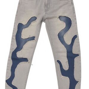 Stylish Gray and Blue Men's Jeans